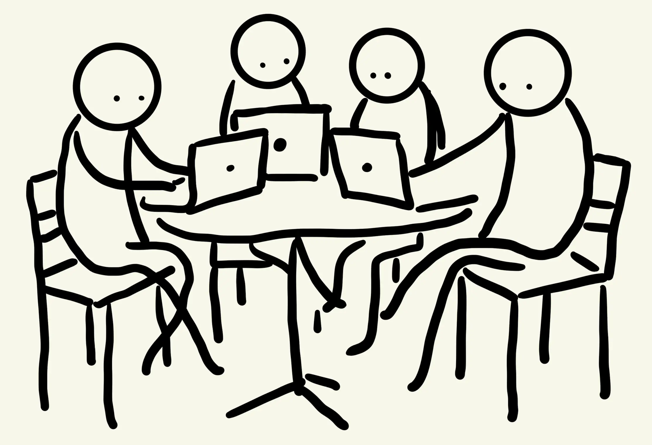 Our community rocks, we're showing that through stick figures.