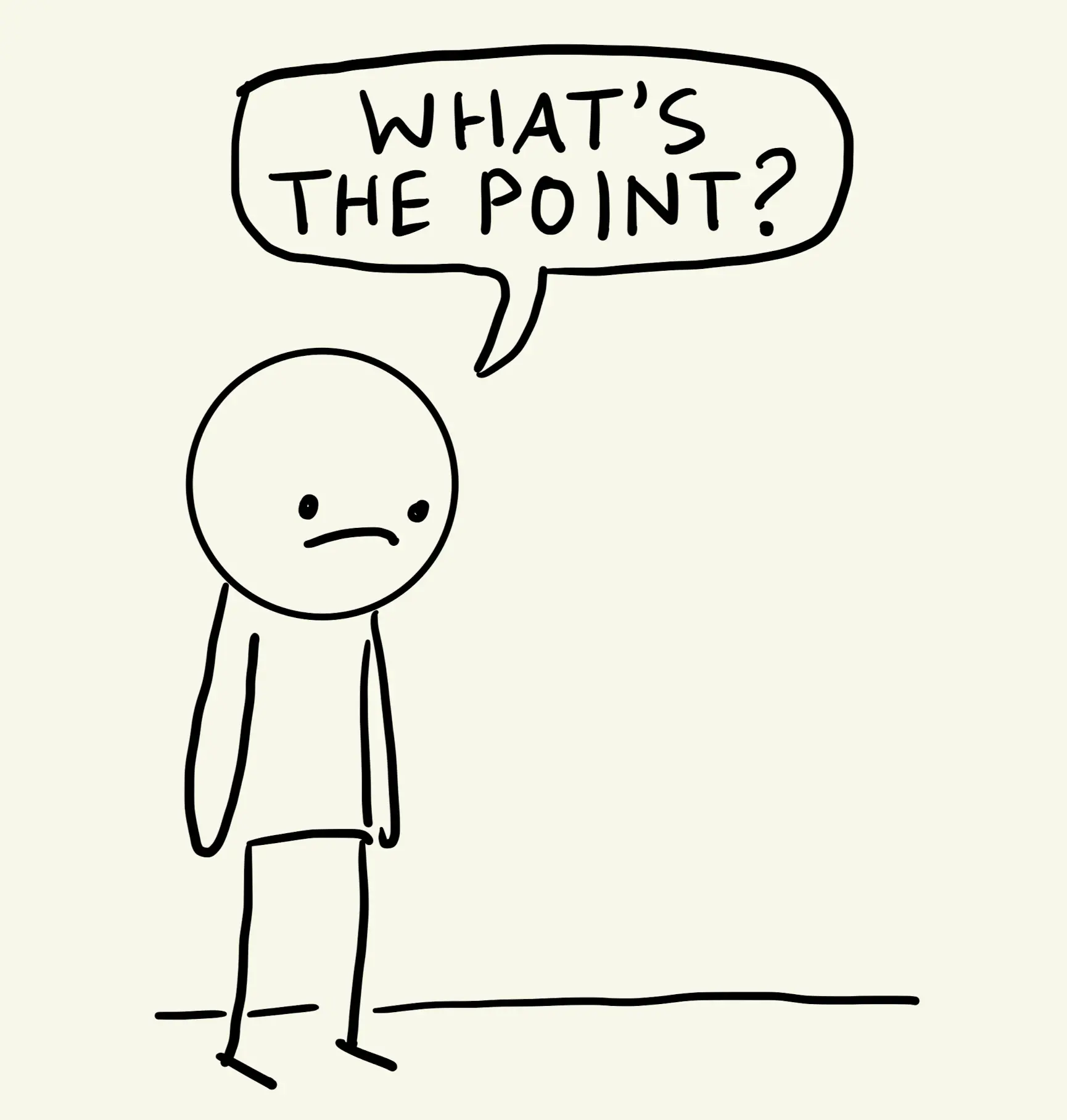 A dejected pessimist. Don't be him.
